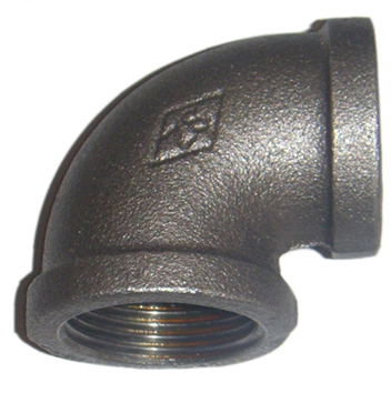 Black Malleable Iron Pipe Fittings Elbow 90 Degree