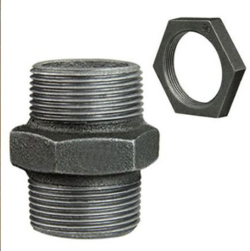 Black Malleable Iron Pipe Fittings Nipple
